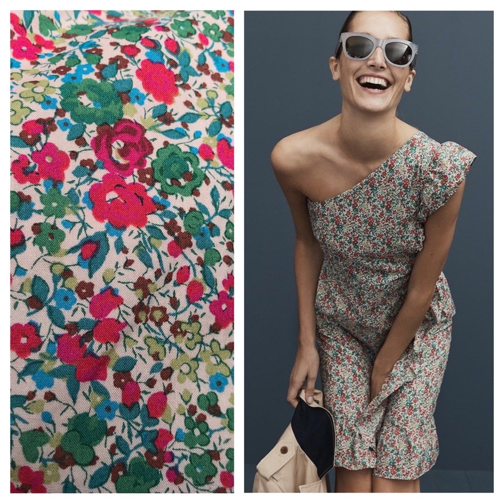 J. Crew x Liberty of London Asymmetrical Ruffle Dress